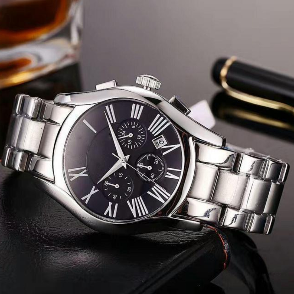 Emporio Armani Chronograph Black Dial Mens Watch